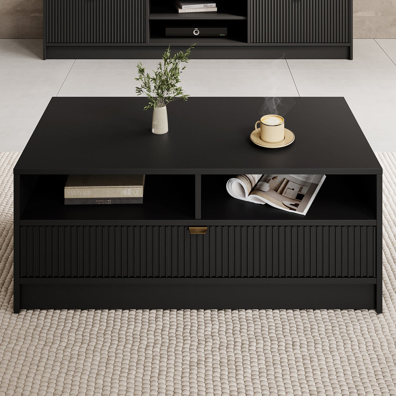 Tavares - Salontafel met lade - Zwart