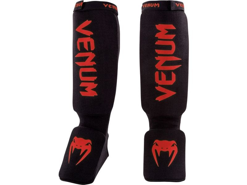 Venum Kontact Shin Guards Rot/Schwarz, L Schienbeinschoner