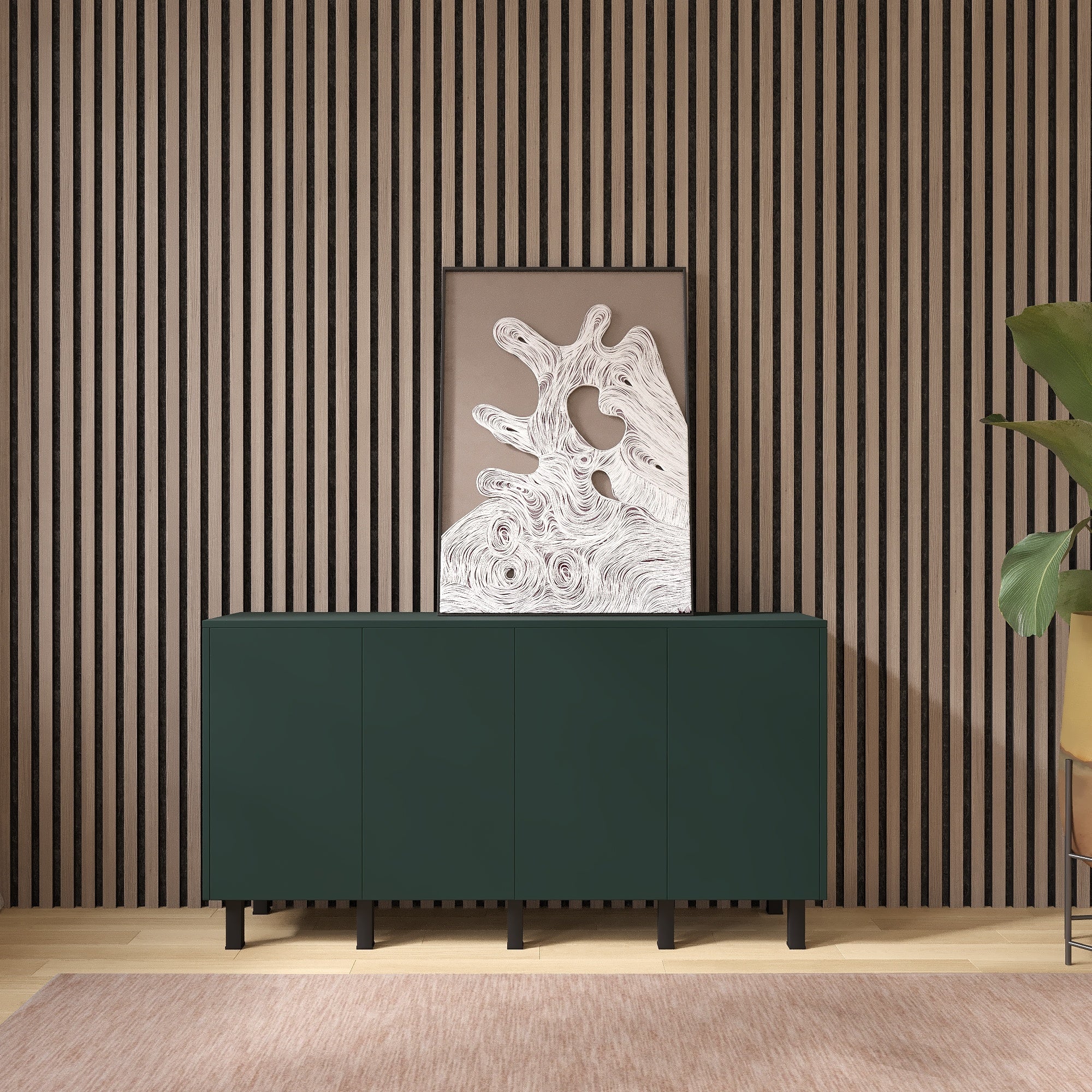 Artego Design Soft Pro Ayaya 163 cm Dressoir Groen