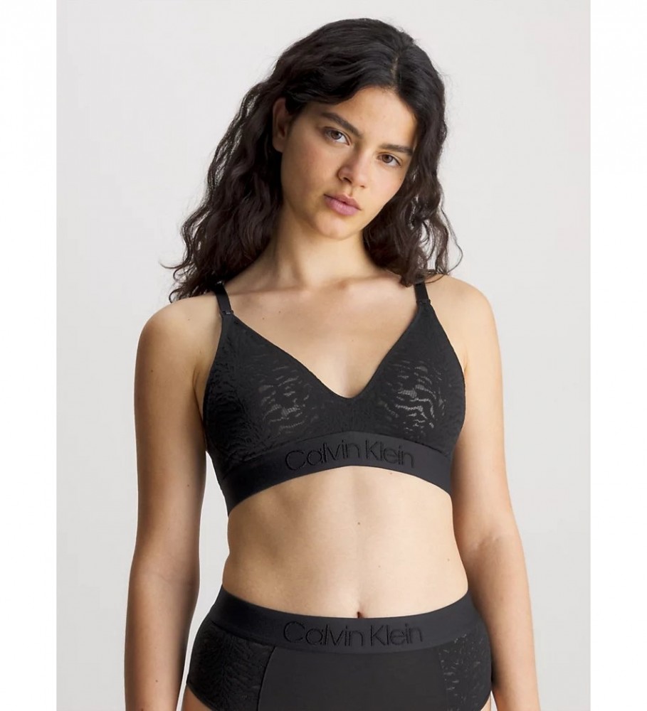 Sutiã de amamentação Calvin Klein com renda preta