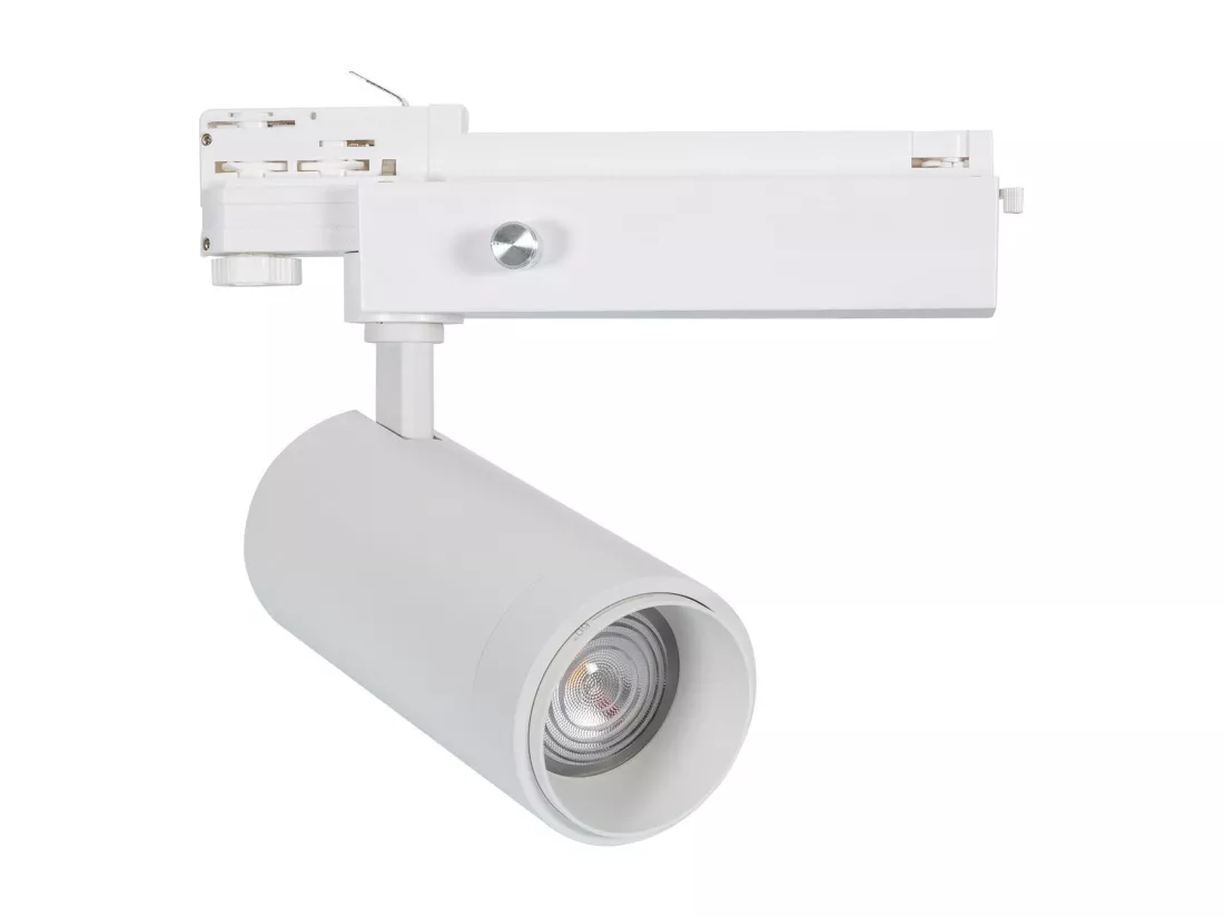 Spot LED sur Rail Triphasé 30W Dimmable Wolf Multiangle 15-60º Blanc 3000K Blanc chaud