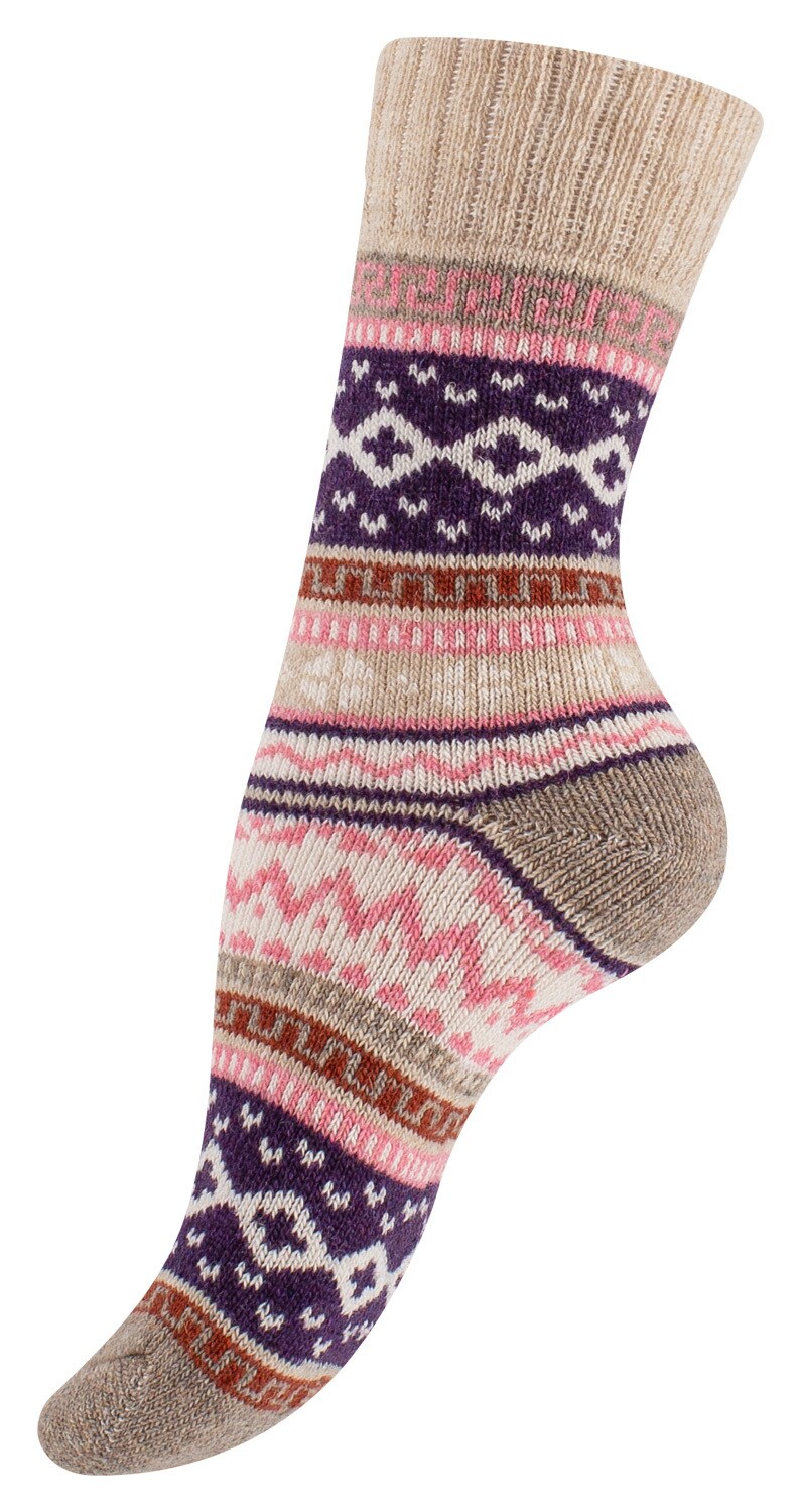 Vincent Creation® 3 Paar Bunte Norwegersocken Hygge Socken