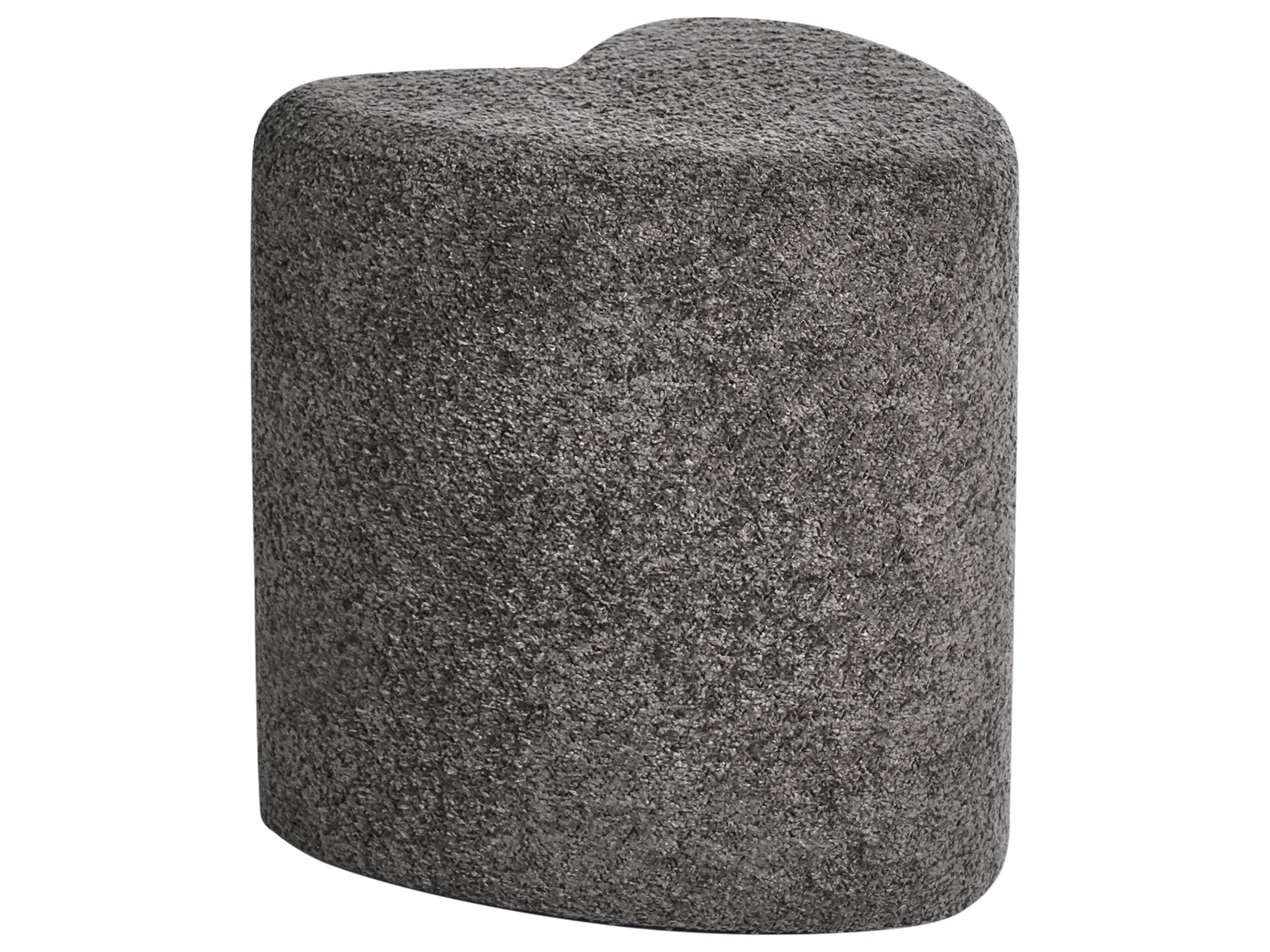 Poef SCOTIA Chenille Donkergrijs