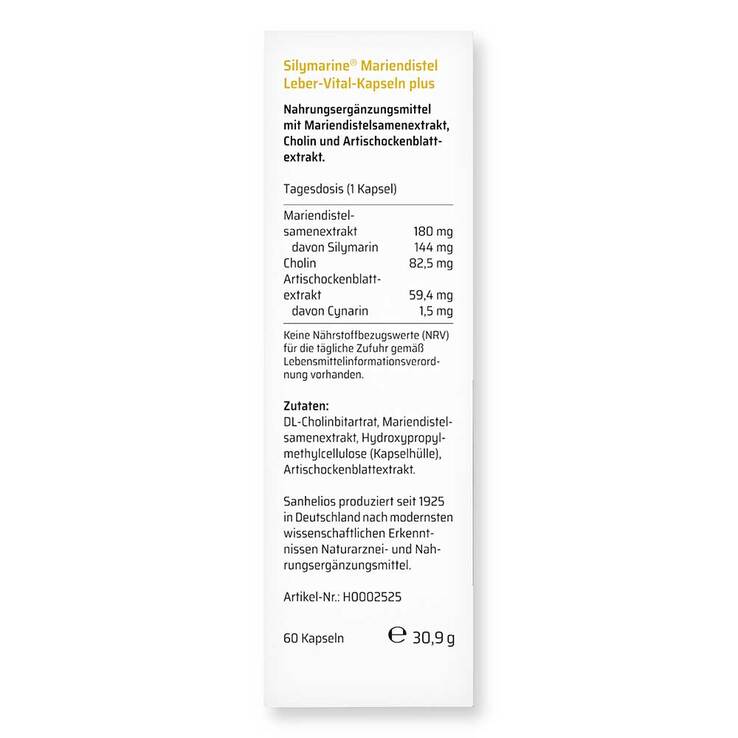 Silymarine Mariendistel Leber-Vital-Kapseln plus, 60 St