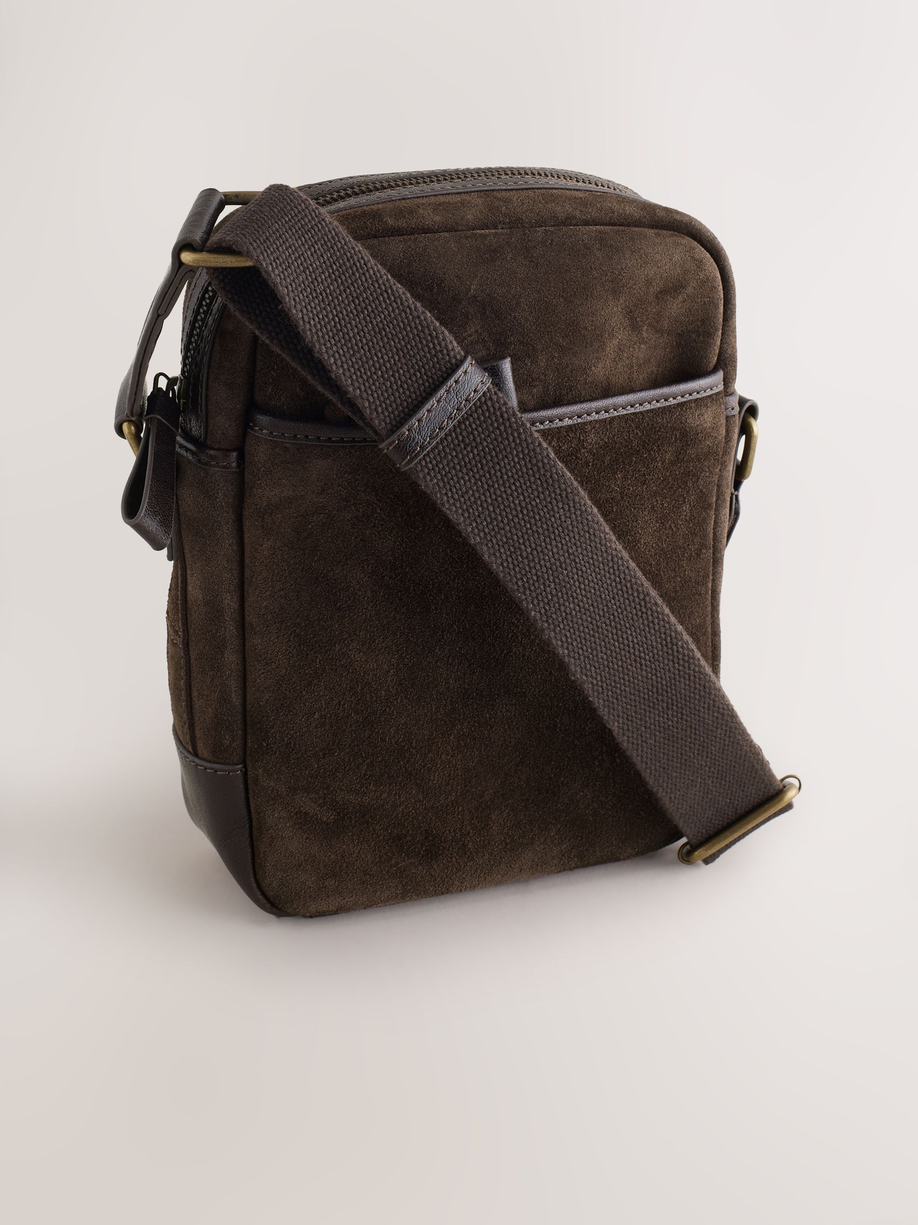 Chocoladebruin - Suède crossbodytas