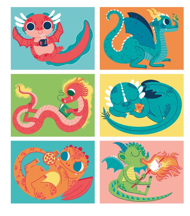 12 Cubes Dragons (100% Recycled)