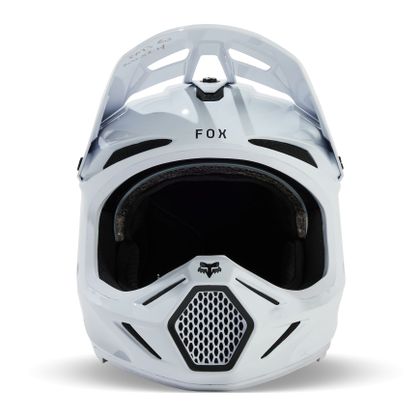 Casque cross Fox V3 RS CARBON SOLID 2024 - Blanc