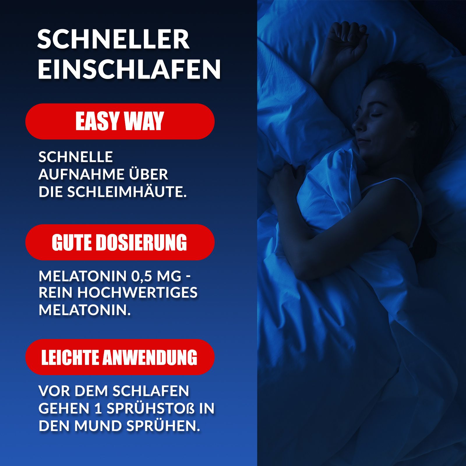 Saint Nutrition® | Melatonin Einschlaf-Spray | Einschlafhilfe