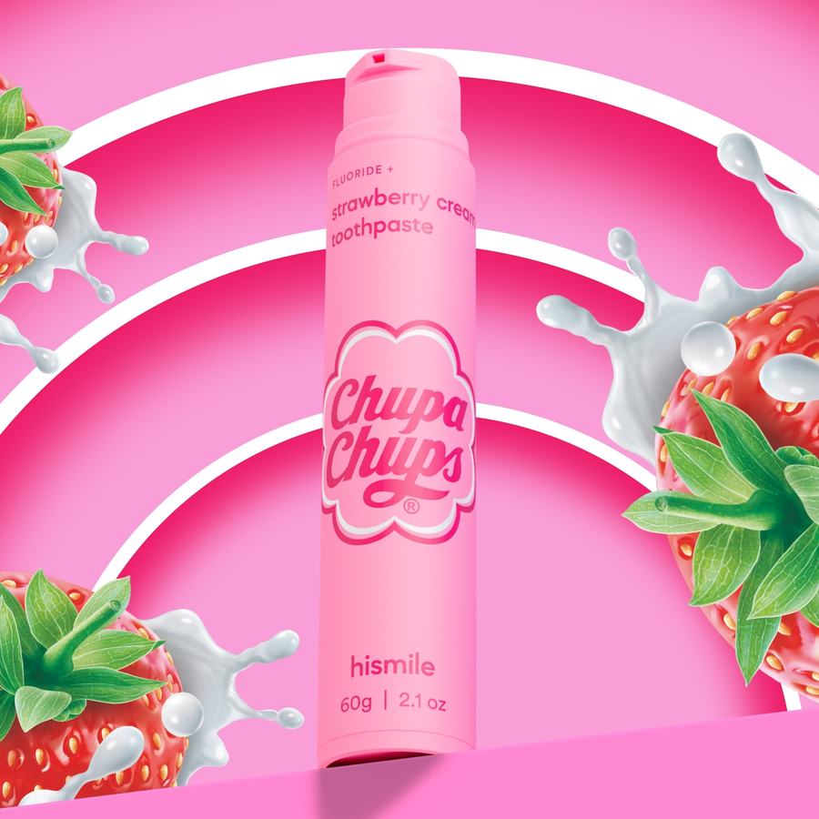Hismile Chupa Chups Strawberry Cream Toothpaste 60g