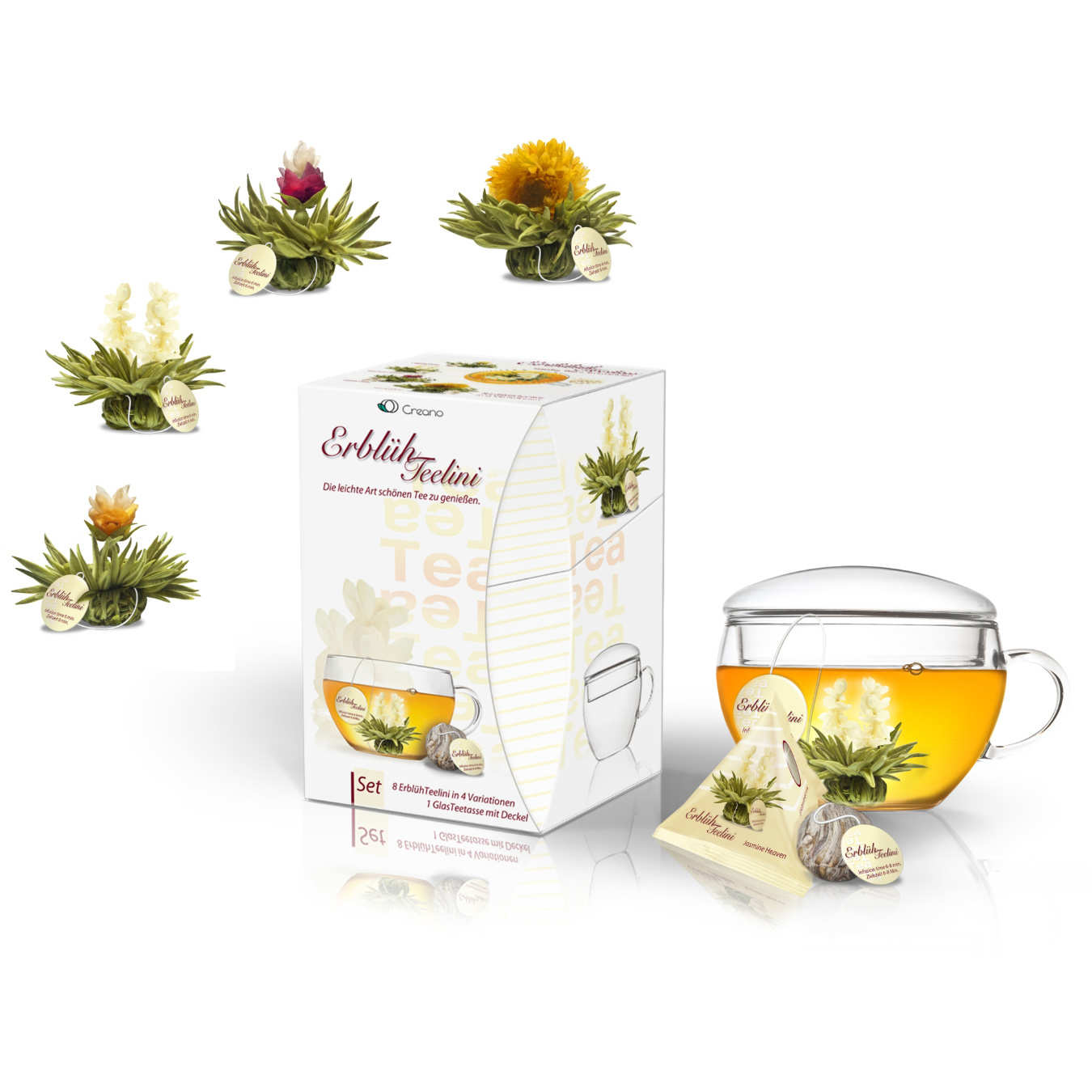 Coffret cadeau fleur de thé blanc 