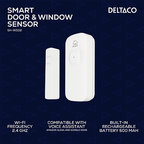 Deltaco Smart magnetisk sensor WiFi - hvid