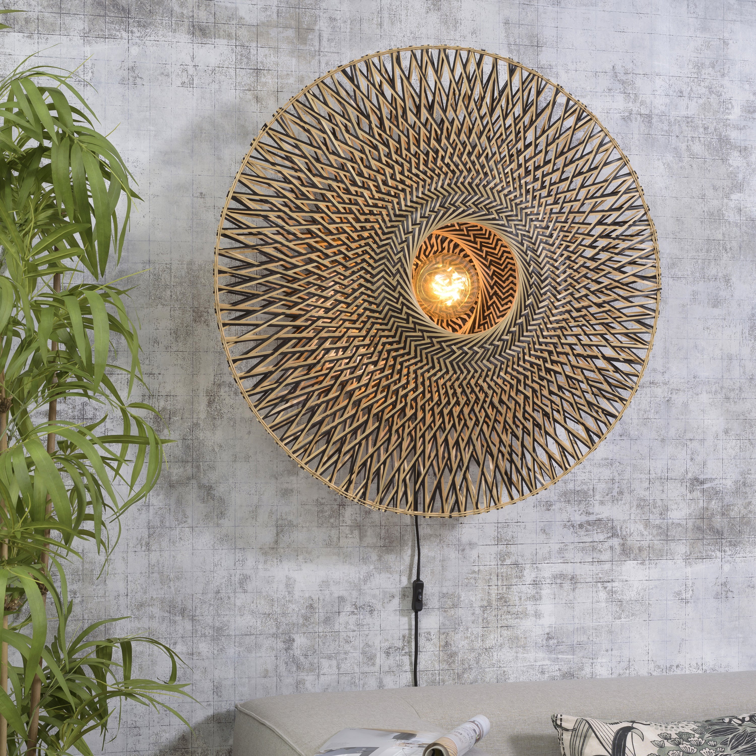 GOOD&MOJO Bali Wandlamp L - Ã 87 cm