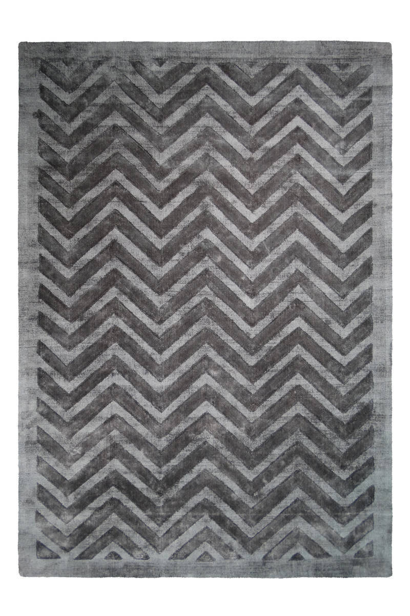 Kurzflorteppich LUXURY 400 - grau-anthrazit - Retro-Design - 80x150 cm