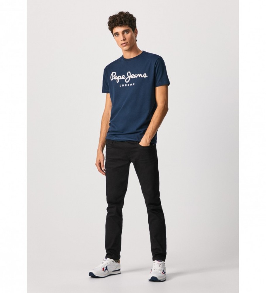 Camiseta Pepe Jeans Original Stretch, Azul Marinho