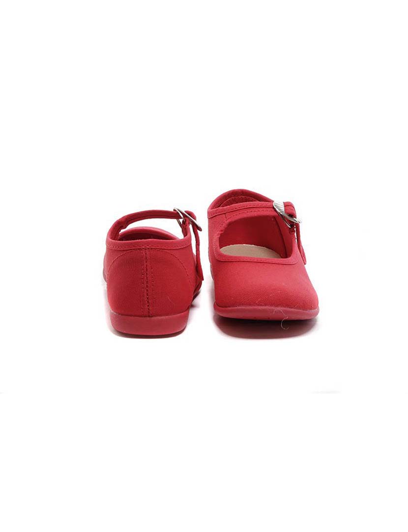 Red Canvas Slip-ons