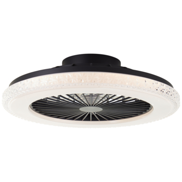 Brilliant plafondventilator Badria met lamp en RGB functie 40W zwart