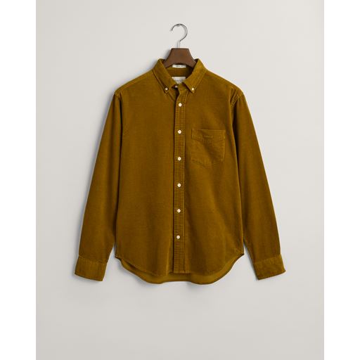 GANT Langærmet Fløjlsskjorte, Woody Brown, S