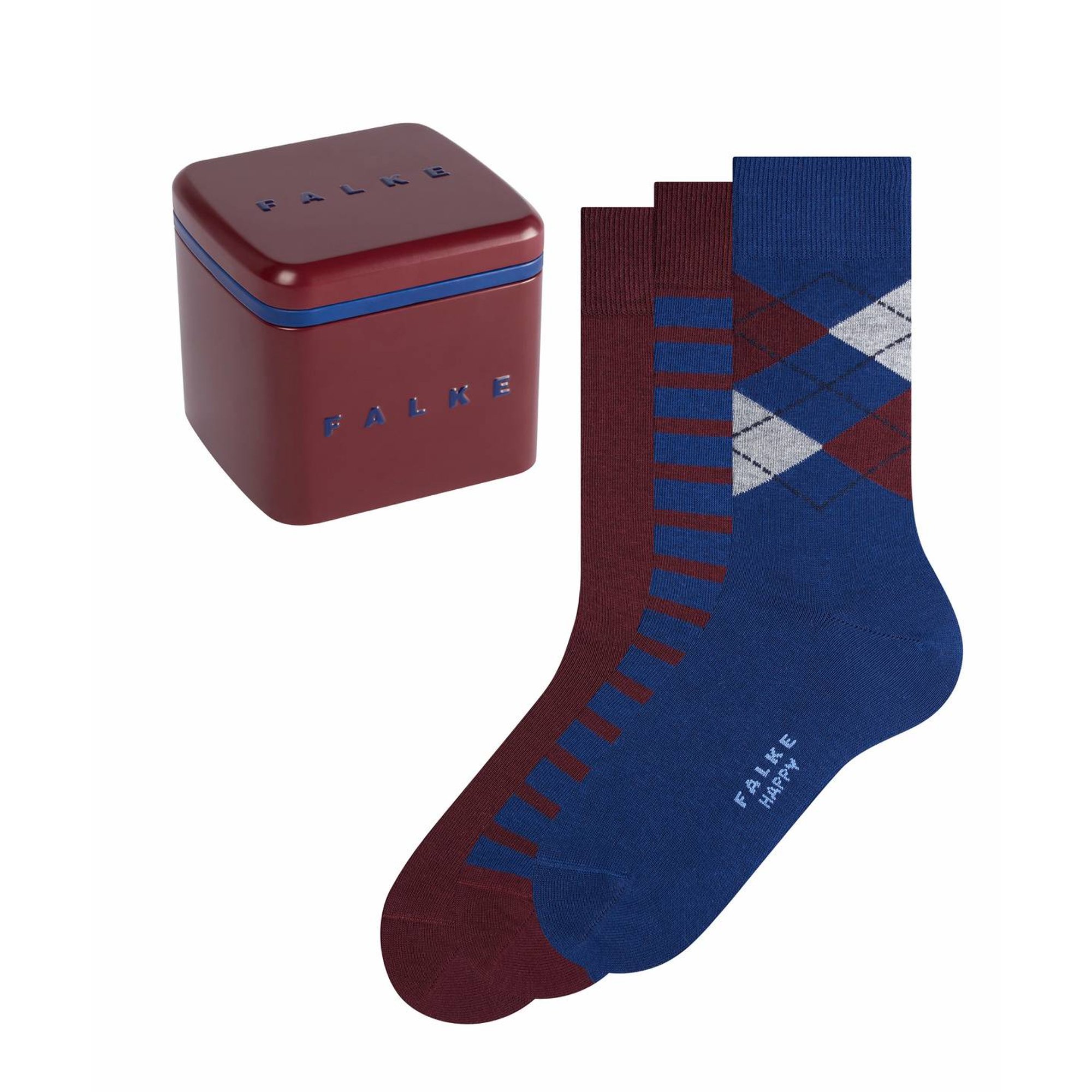 FALKE Happy Box 3P SO Herren Socken Mehrfarbig One size