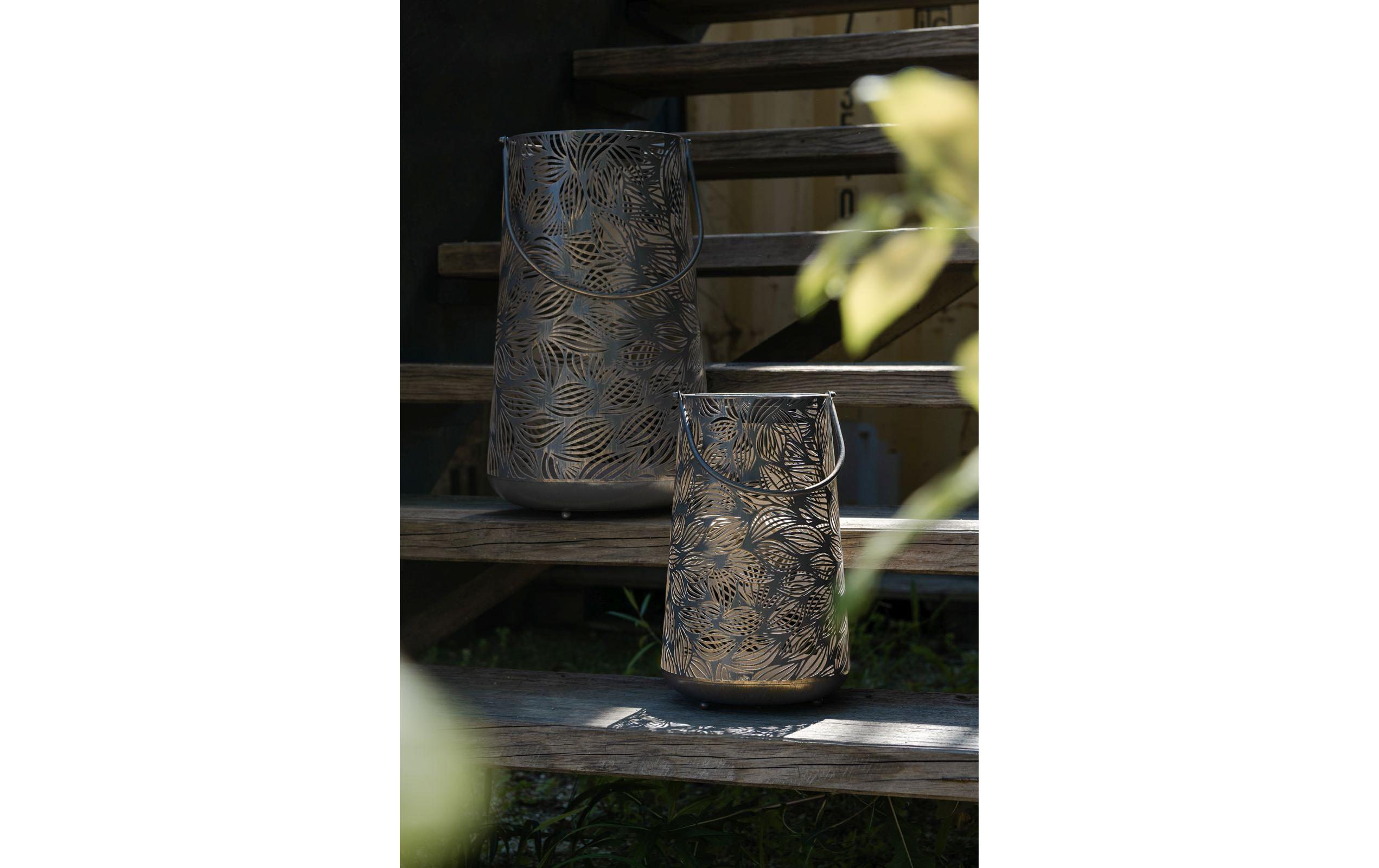 Solar Antic Lantern Flora Grey/AnthrazitDekolicht zum Aufstellen oder Aufhängen