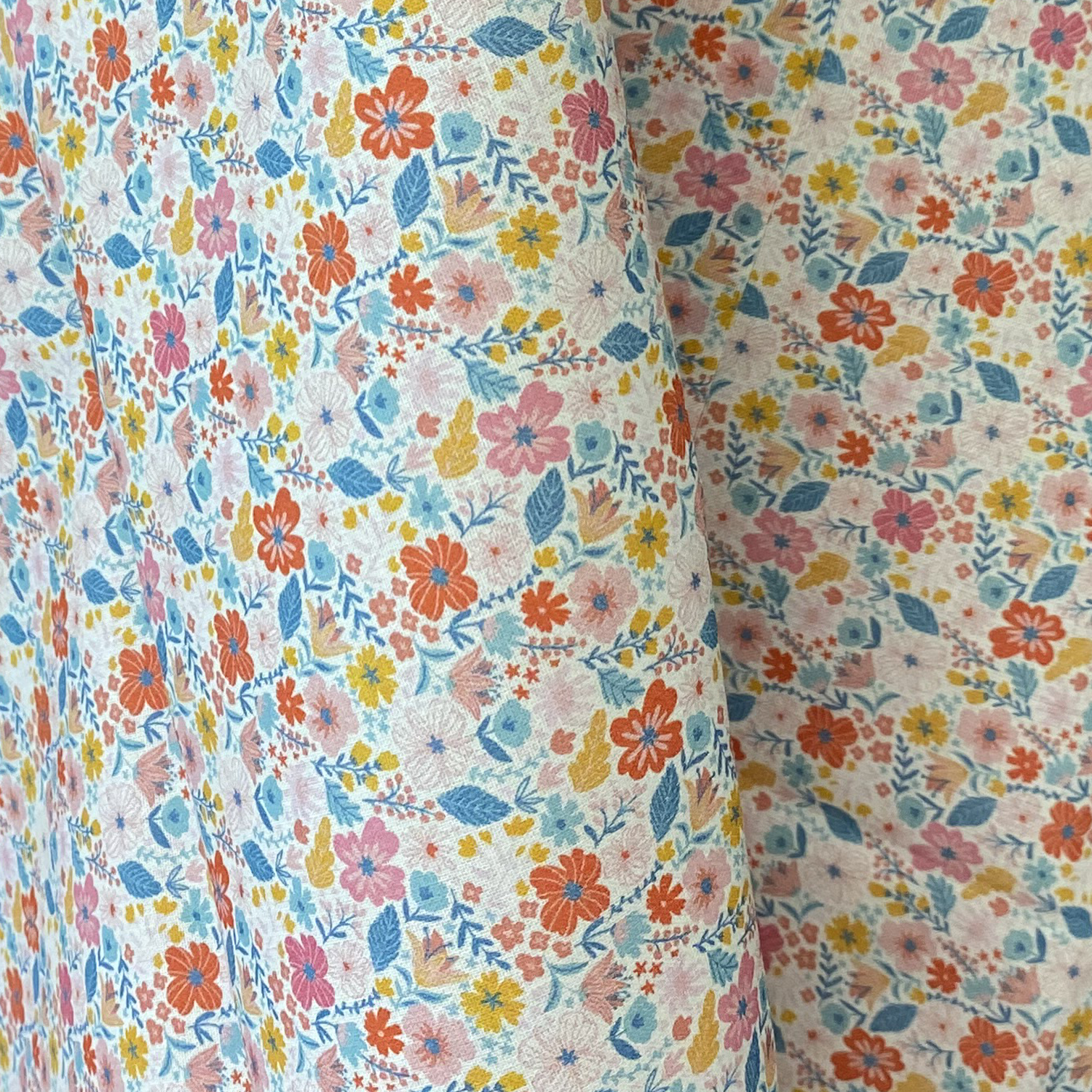 Tissu Coton Au Mètre Fleurs Pastel Ex1048