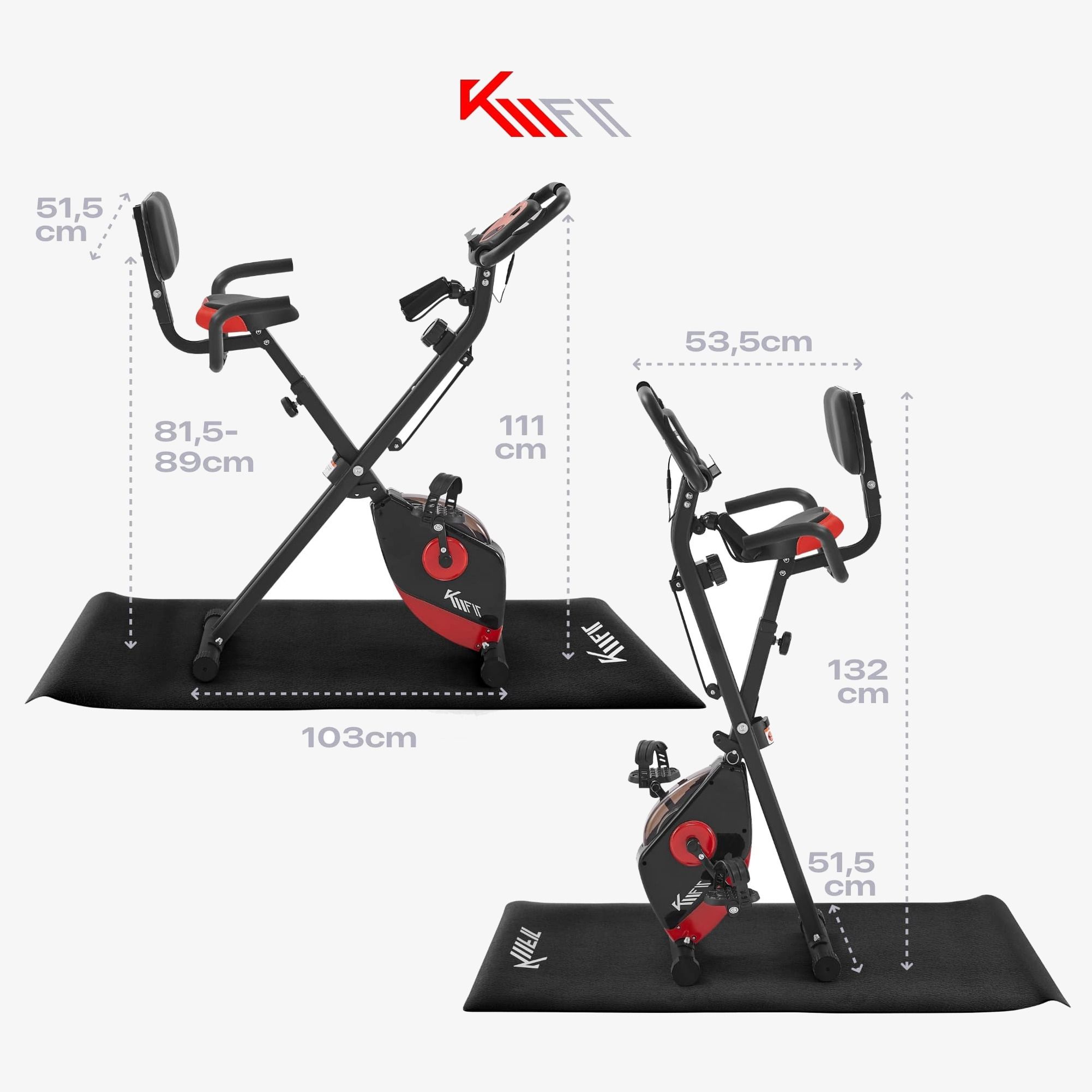 Heimtrainer Ergometer mit Power Ropes