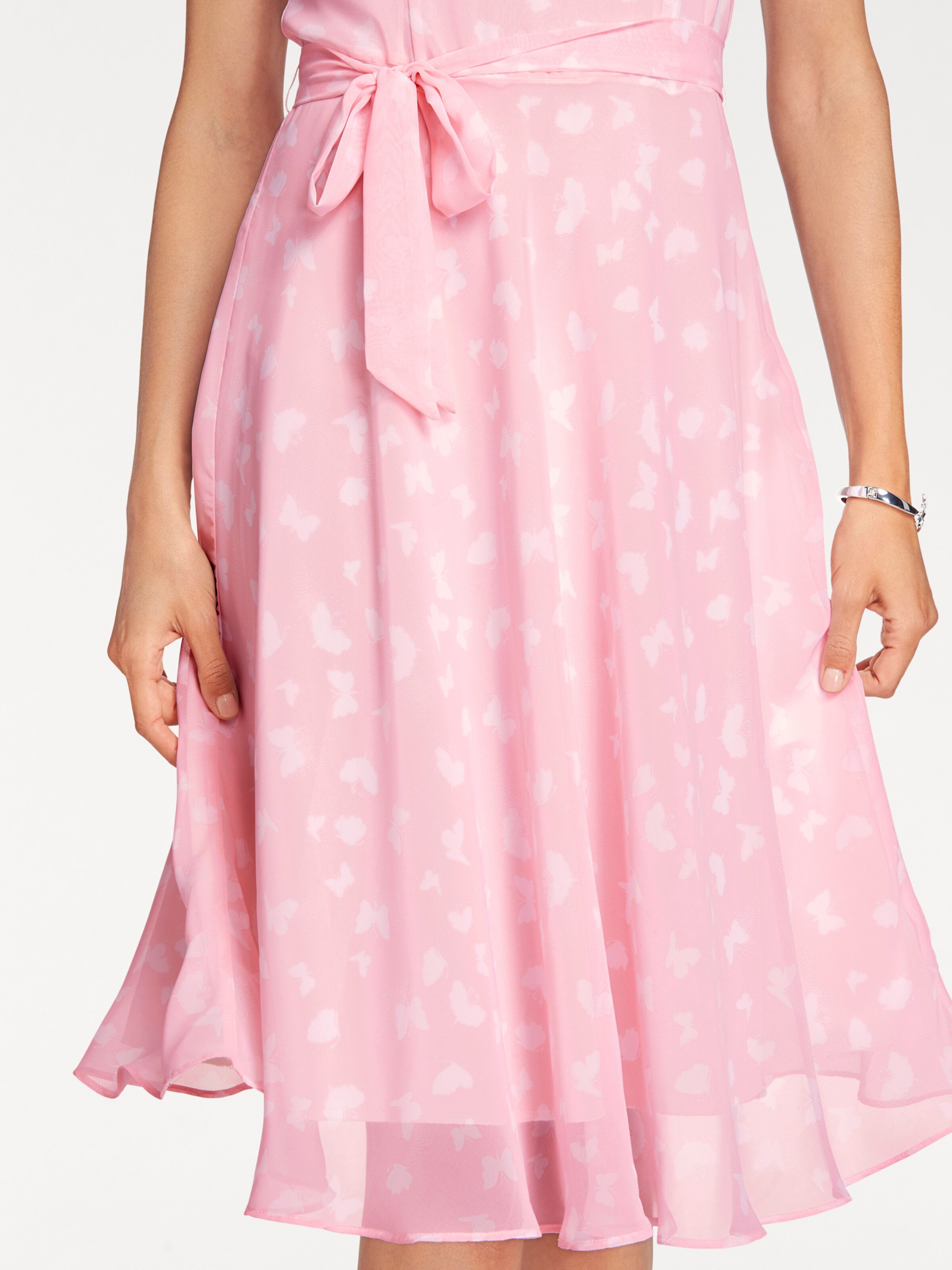 heine Druck-Kleid in rosé-offwhite