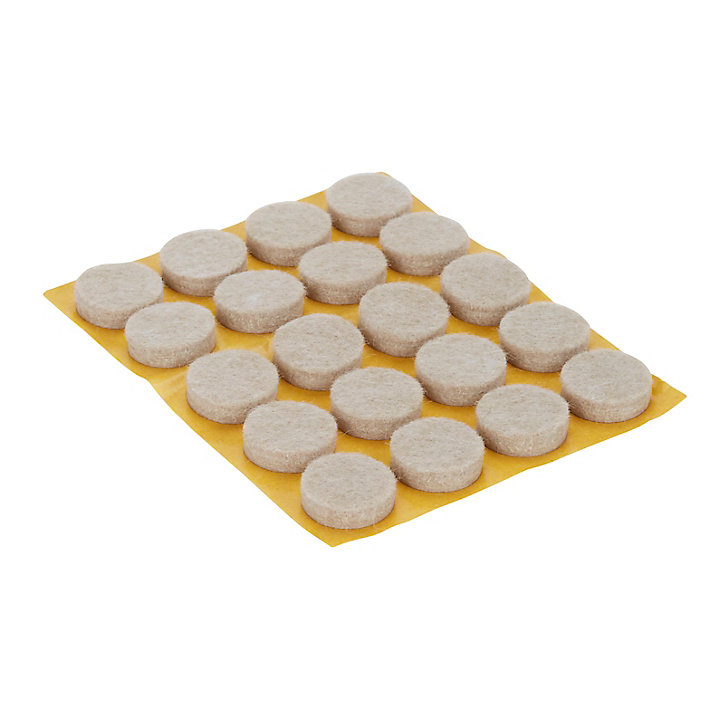 Patin en feutre auto-adhésifs Diall 17 mm x 20, beige