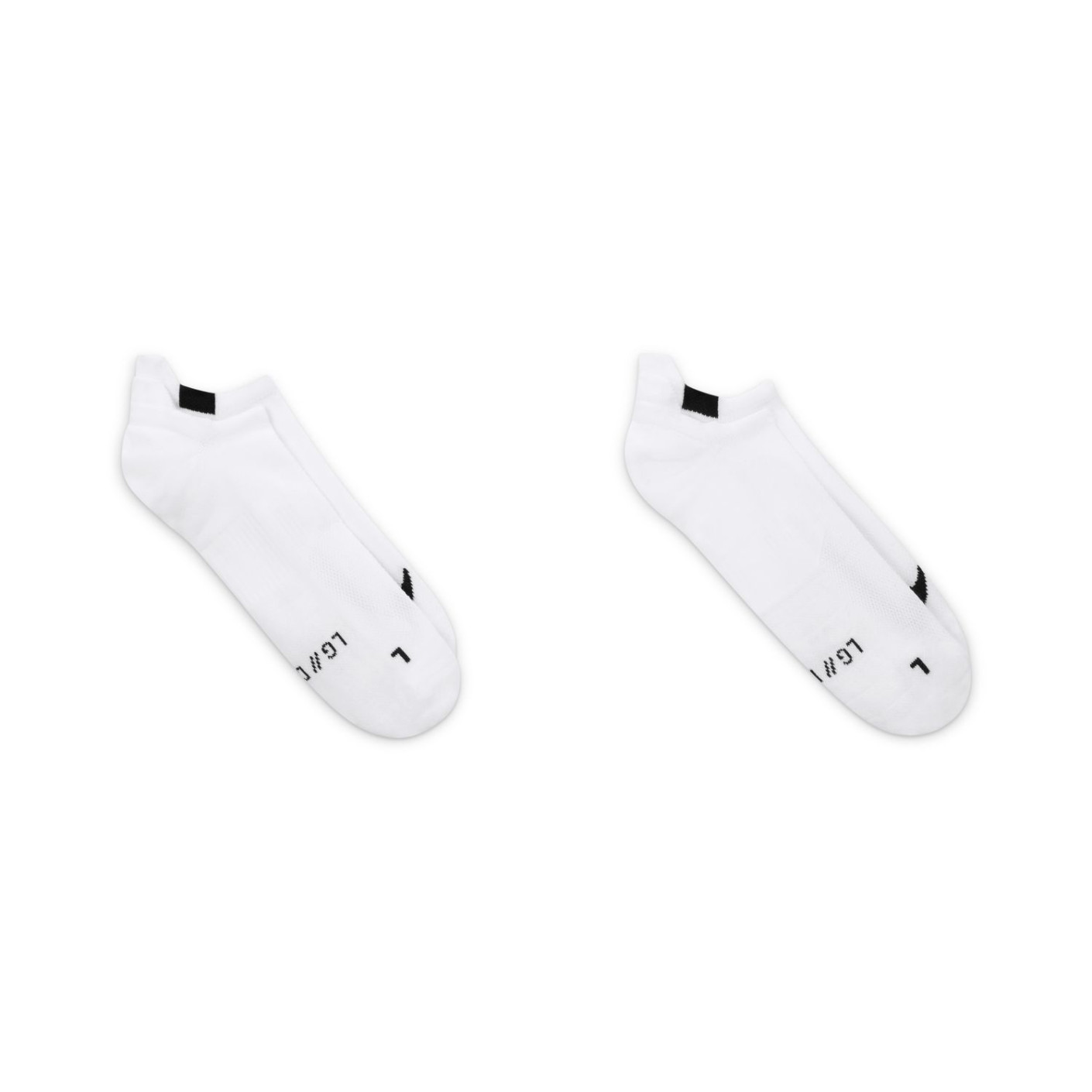 Nike Multiplier No-Show Enkelsokken 2-Pack Wit Zwart