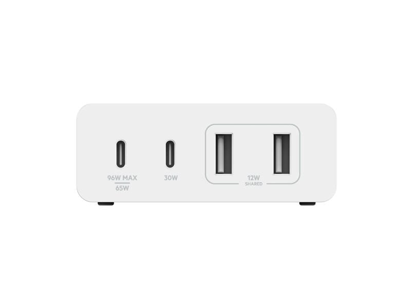 Belkin USB-Wandladegerät Boost Charge GaN-4-Port-USB-A-USB- Schnellladefähiges Ladegerät mit zwei USB-C und zwei USB-A-Ports