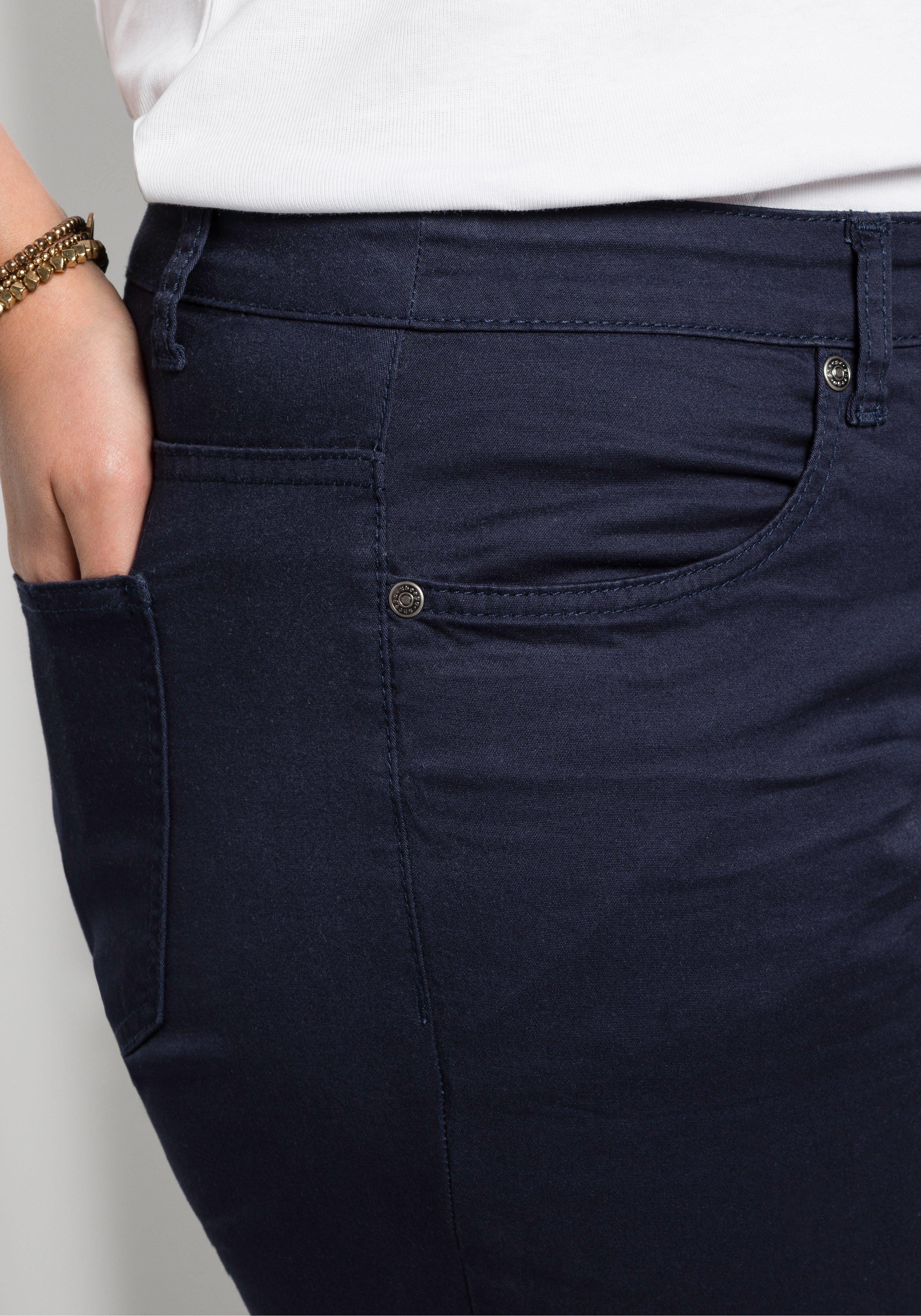Gerade Hose aus Baumwoll-Twill