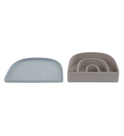 OYOY Tallerken & Sk?l - Rainbow - Dusty Blue/Clay