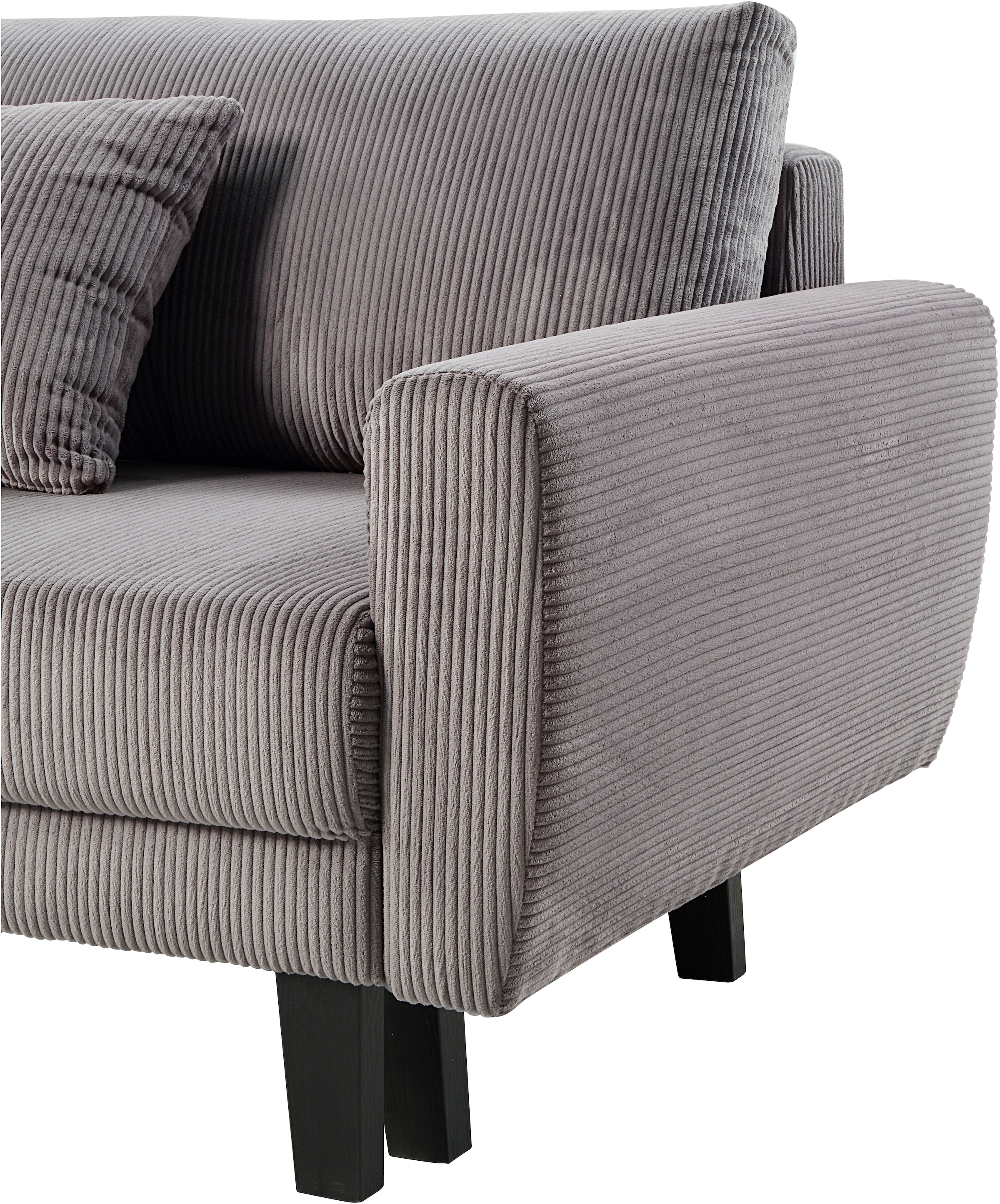 ATLANTIC home collection Ecksofa »Leonid L-Form« mit Schlaffunktion und Bettkasten