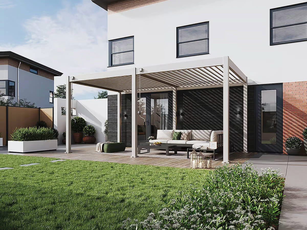 Orion Comfort 300 x 530 cm terrasoverkapping - Light Grey