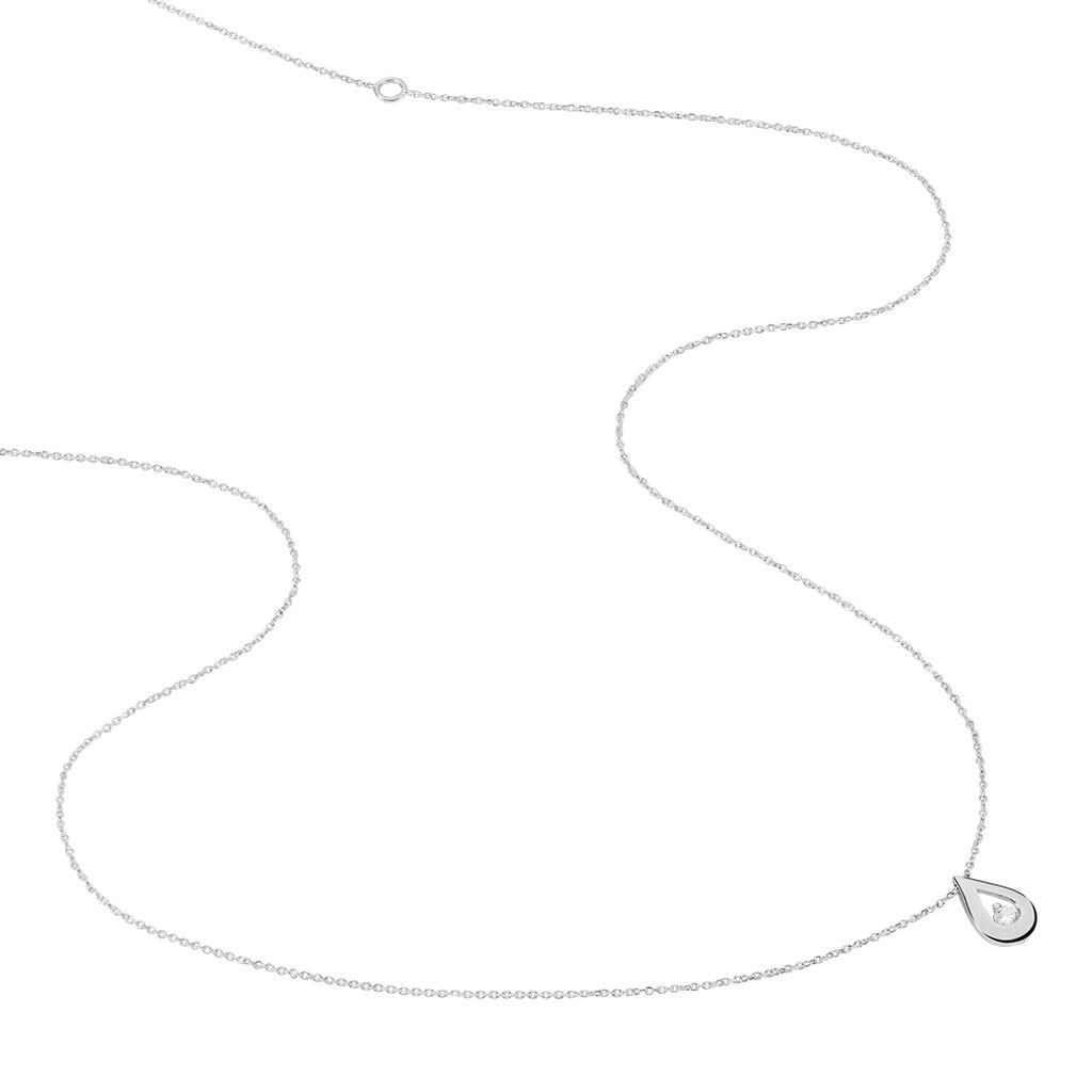 Collier Purete Or Blanc Diamant