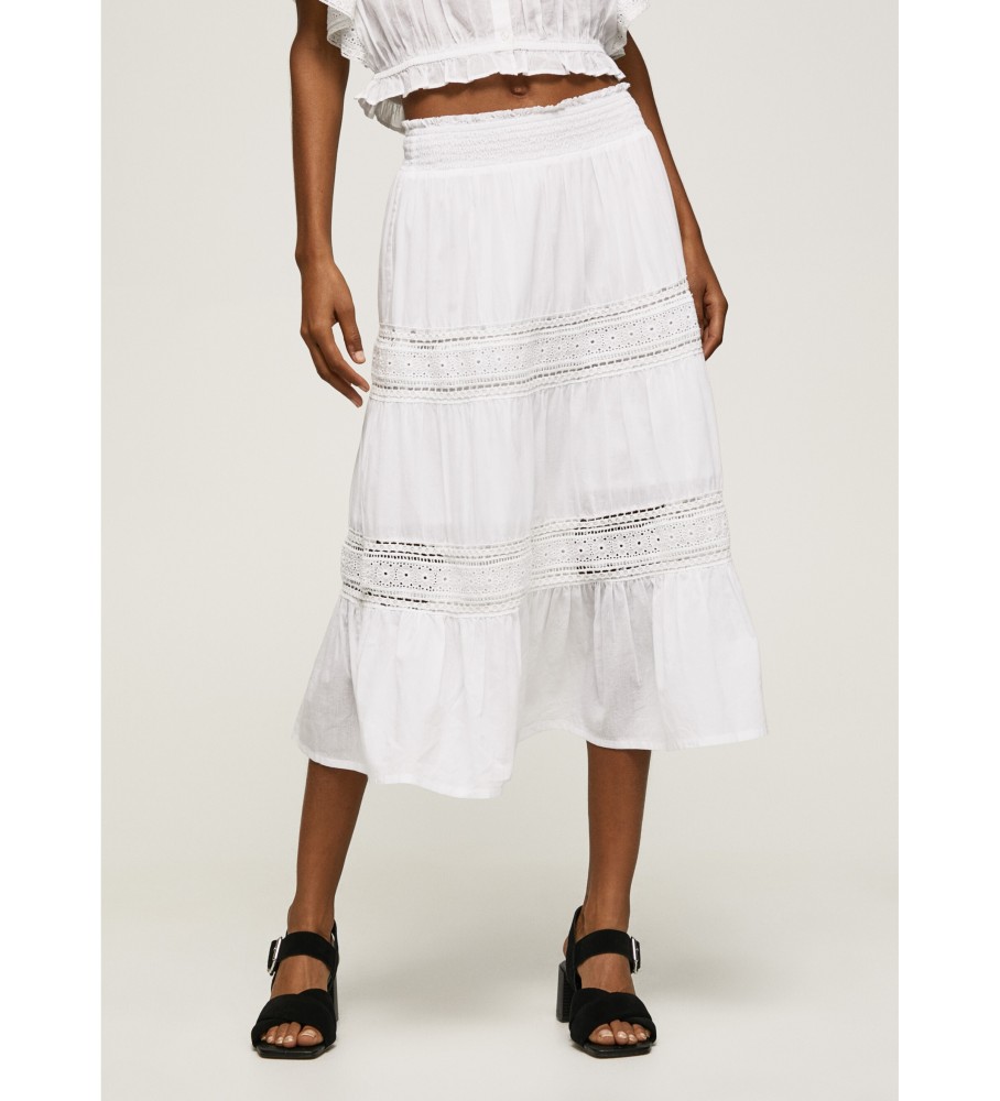 Saia branca Pepe Jeans Pelia