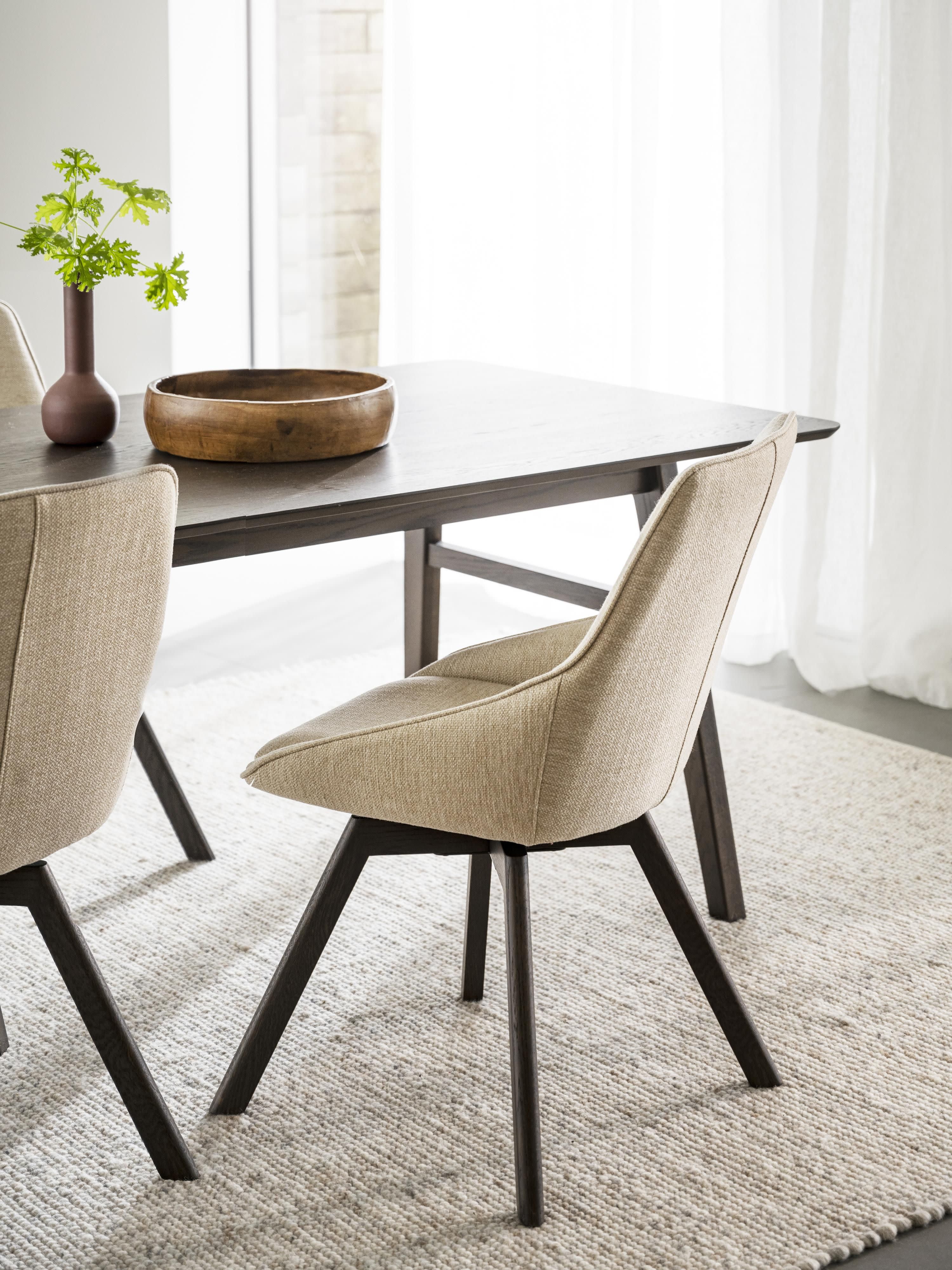 Draaibare gestoffeerde stoelen Alison, 2 stuks