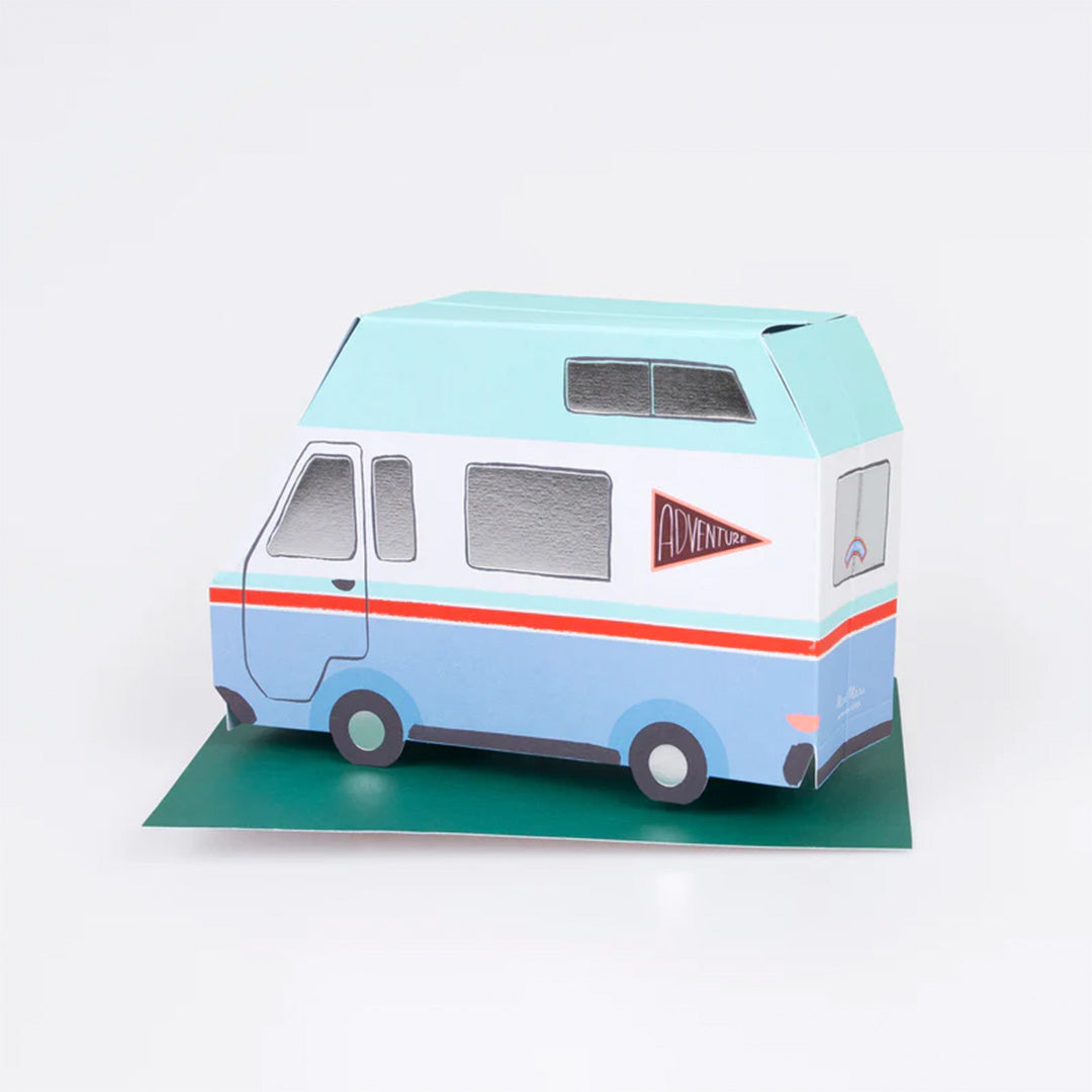 meri meri verjaardagskaart pop-up camper van