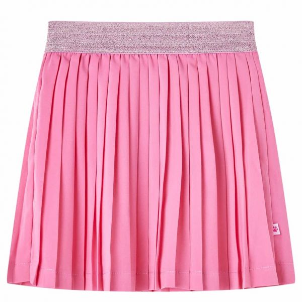 vidaXL Saia Plissada para Criança Rosa 116 - 14684