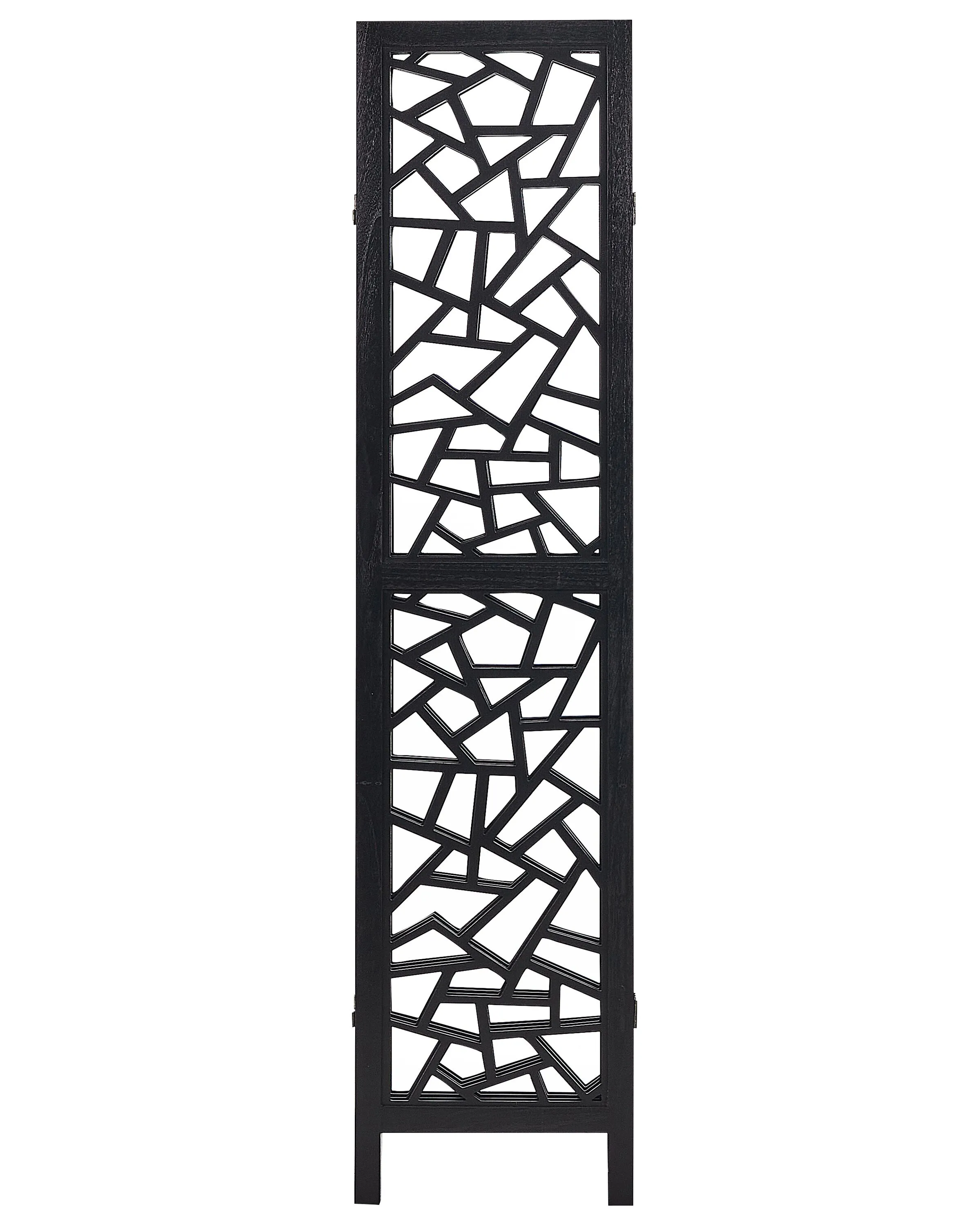 Roomdivider met 4 panelen PIANLARGO Zwart 163 cm 170 cm