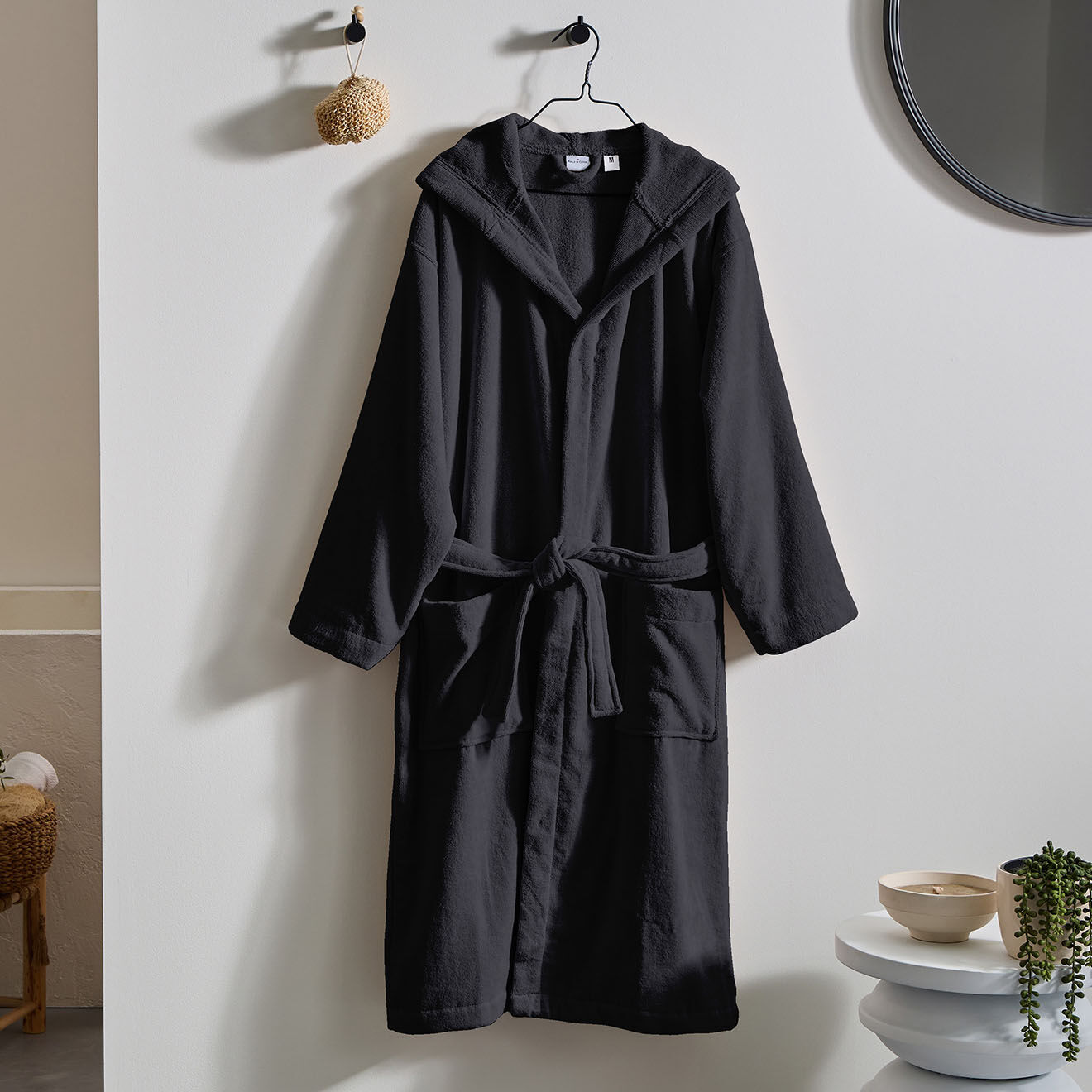 Soft by Perle de Coton Peignoir à Capuche gris anthracite