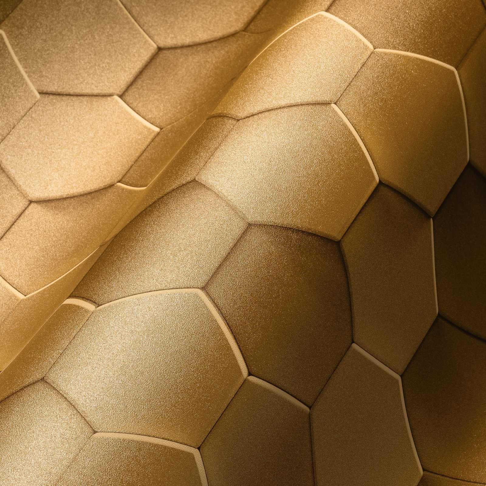 Vliestapete PINTWALLS - 3D-Optik - gold - 10 Meter