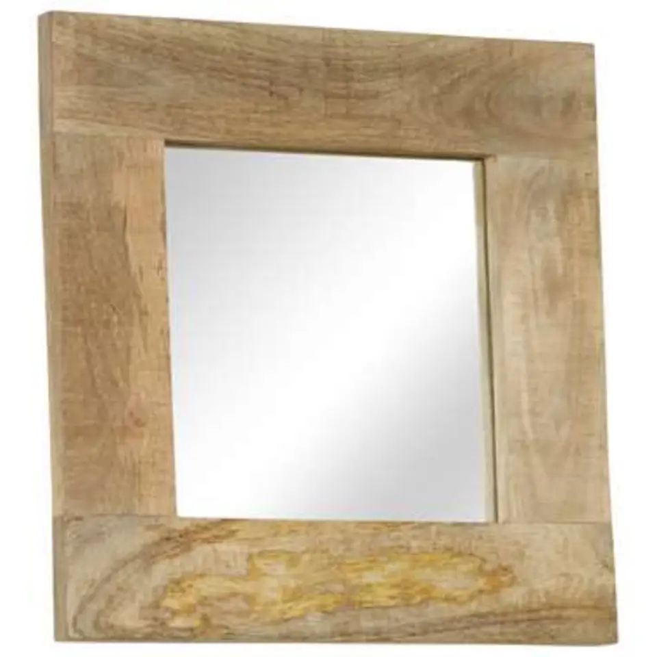 vidaXL - Spiegel - Bruin - Hout - 50 x 50 cm
