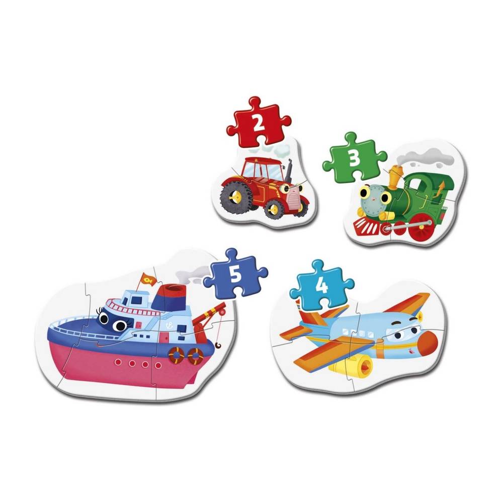 Clementoni My First puzzelset transportmiddelen - 3 + 6 + 9 + 12 stukjes