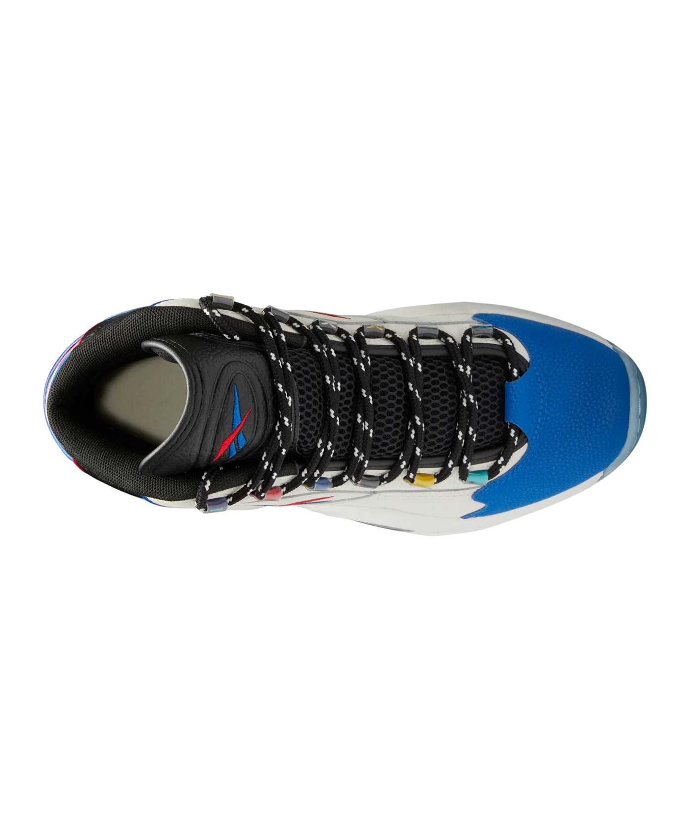 Reebok Question Mid Weiss Schwarz Blau