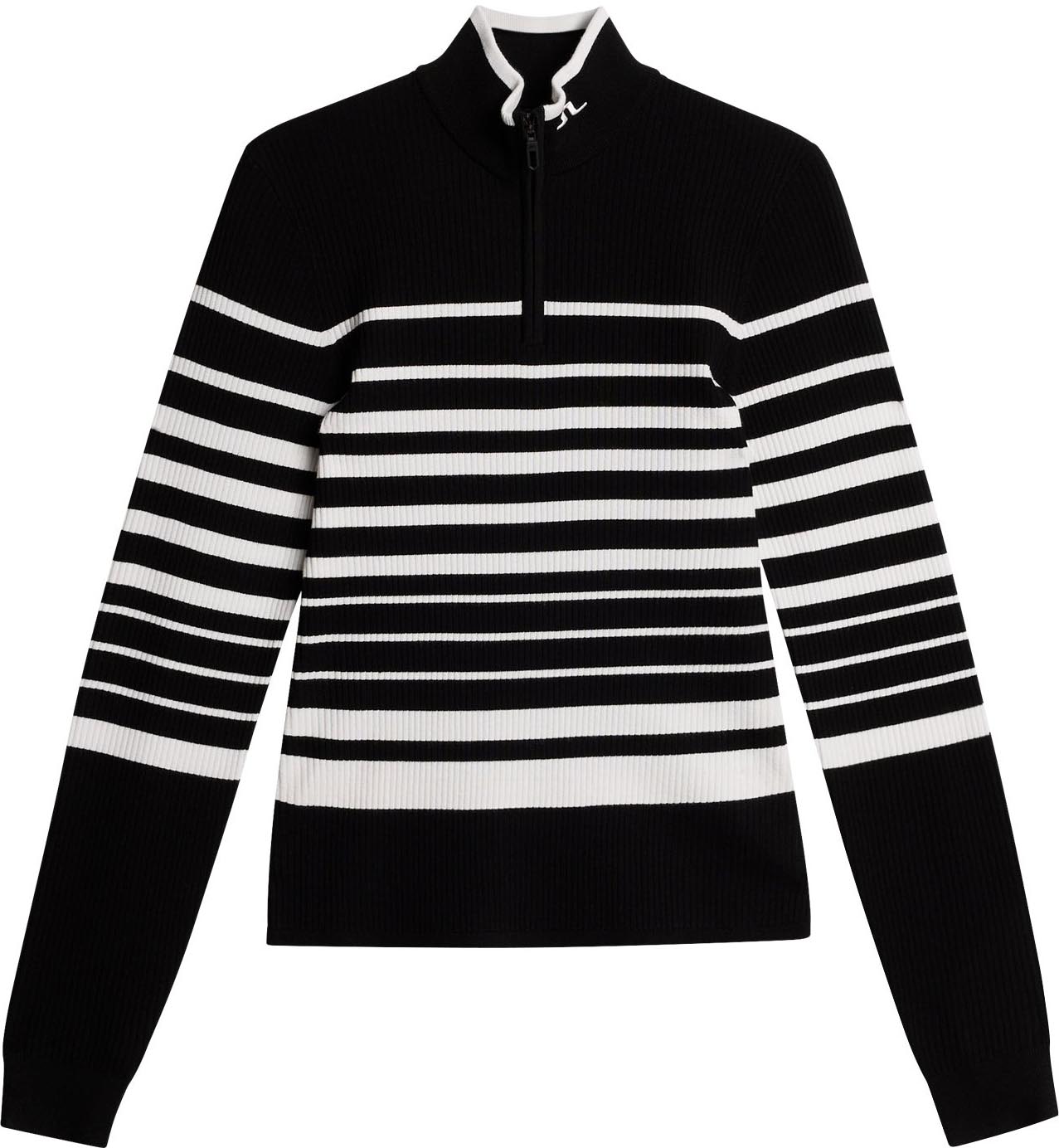 Cheryl Knitted Zip Sweater Dame Black