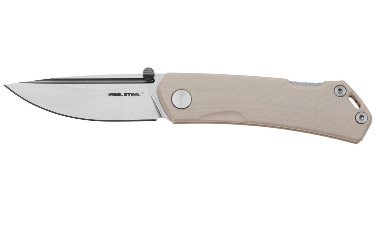 Real Steel Luna Maius 7091EI, 10Cr15CoMov, Ivory G10, zakmes, Poltergeist Design
