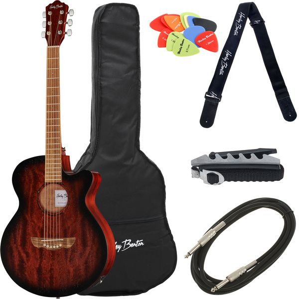 Harley Benton Delta Blues MJCE Ovangk Bundle