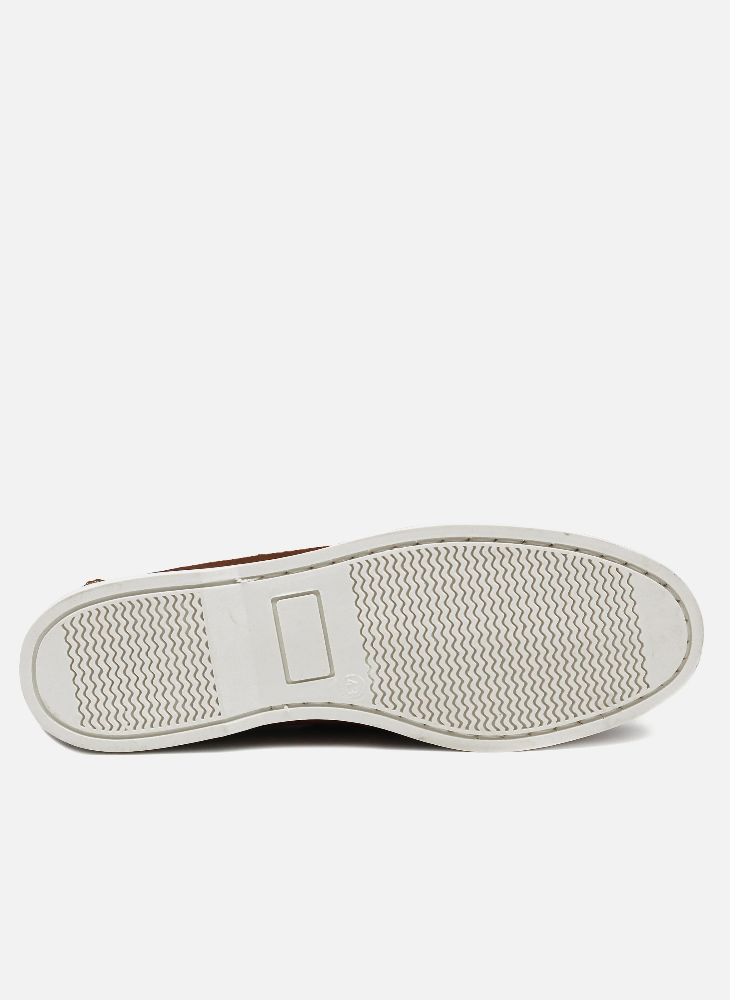 Chaussures bateau cuir mat brossé | Marron