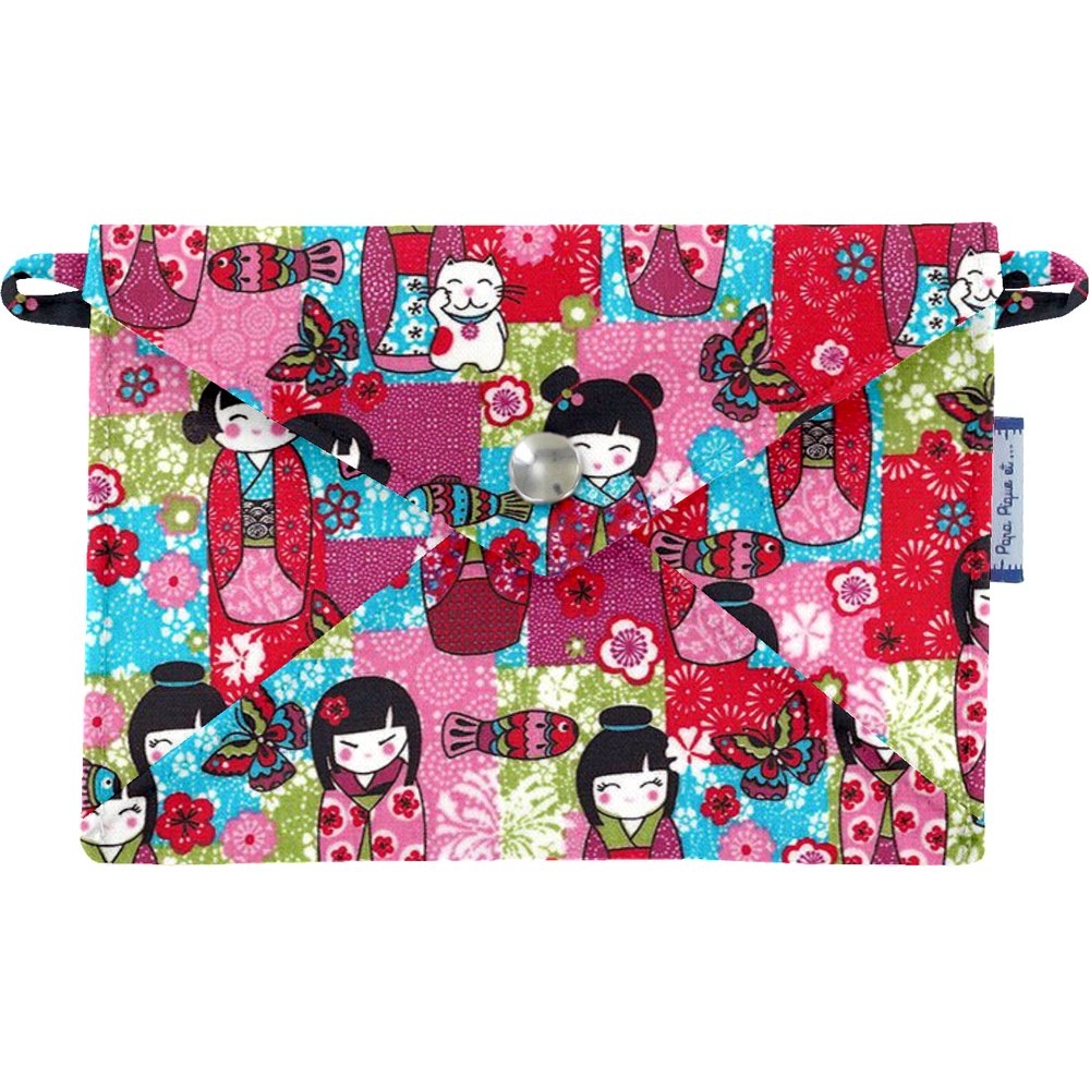 Petite Pochette Enveloppe Kokeshis