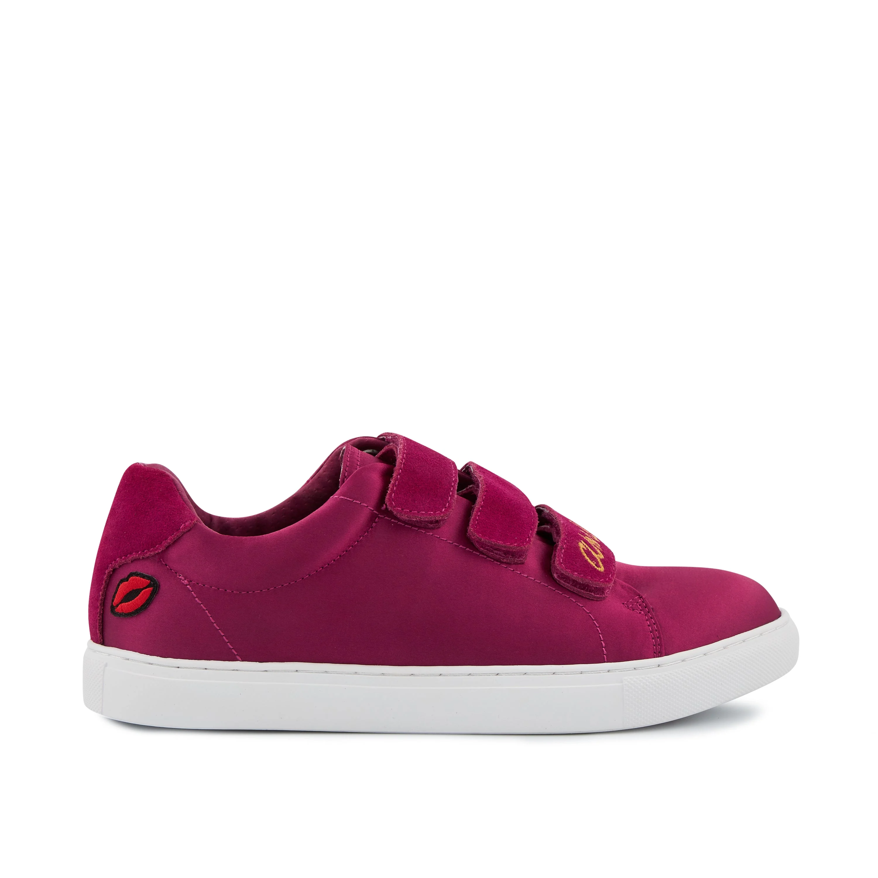 EDITH SATIN AMOUR FRAMBOISE - Sneakers en cuir | Rose